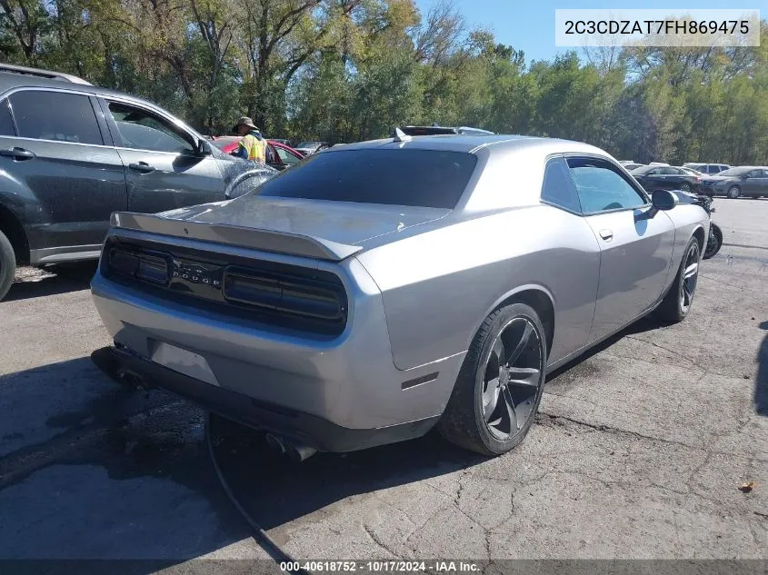 2015 Dodge Challenger R/T VIN: 2C3CDZAT7FH869475 Lot: 40618752