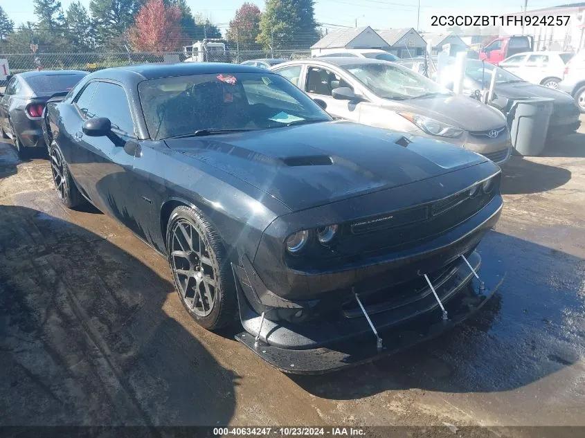 2C3CDZBT1FH924257 2015 Dodge Challenger R/T Plus