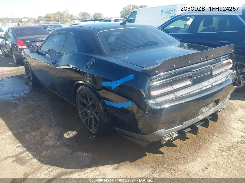 2C3CDZBT1FH924257 2015 Dodge Challenger R/T Plus