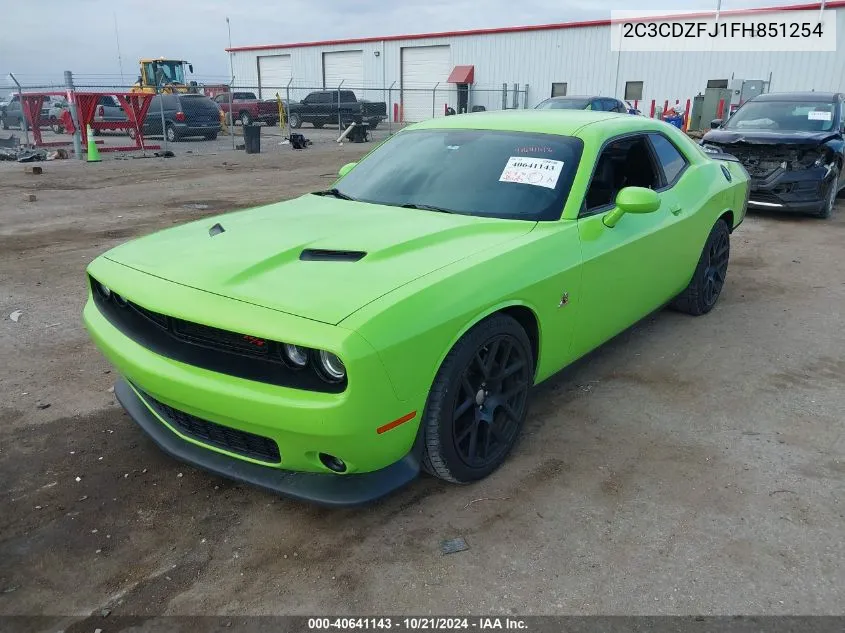 2015 Dodge Challenger R/T Scat Pack VIN: 2C3CDZFJ1FH851254 Lot: 40641143