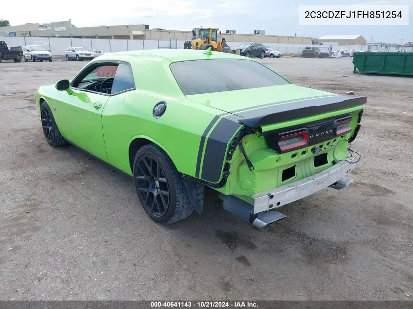 2015 Dodge Challenger R/T Scat Pack VIN: 2C3CDZFJ1FH851254 Lot: 40641143