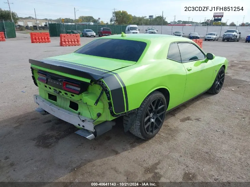 2015 Dodge Challenger R/T Scat Pack VIN: 2C3CDZFJ1FH851254 Lot: 40641143