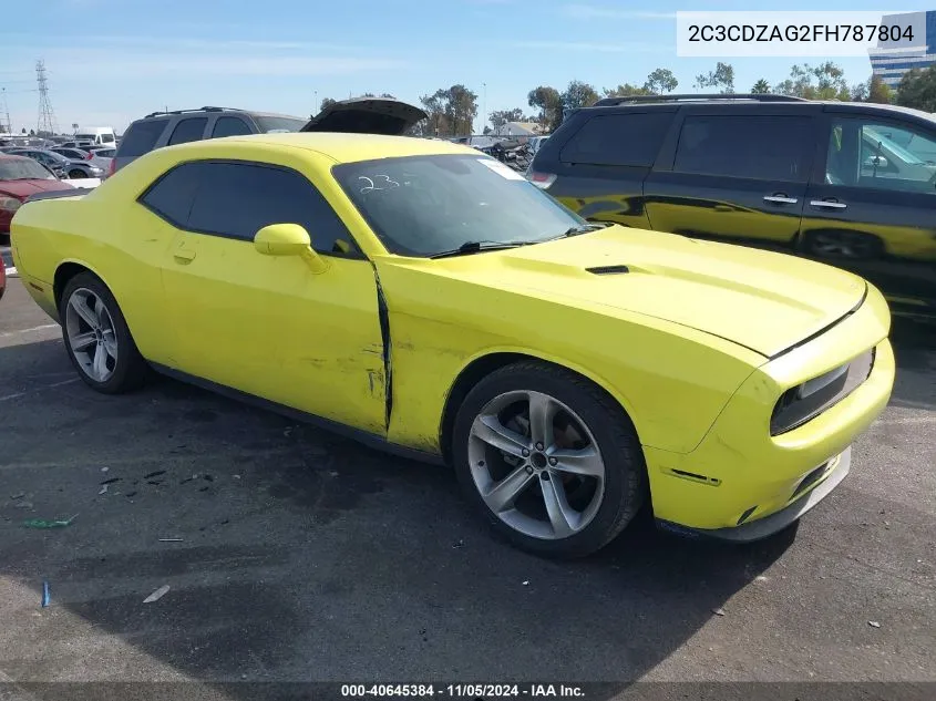 2C3CDZAG2FH787804 2015 Dodge Challenger Sxt