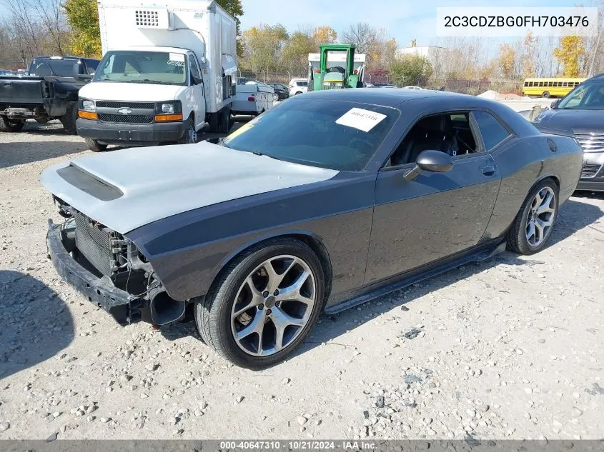 2015 Dodge Challenger Sxt Plus VIN: 2C3CDZBG0FH703476 Lot: 40647310