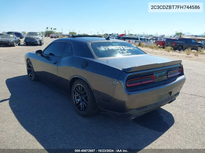 2C3CDZBT7FH744586 2015 Dodge Challenger R/T Plus