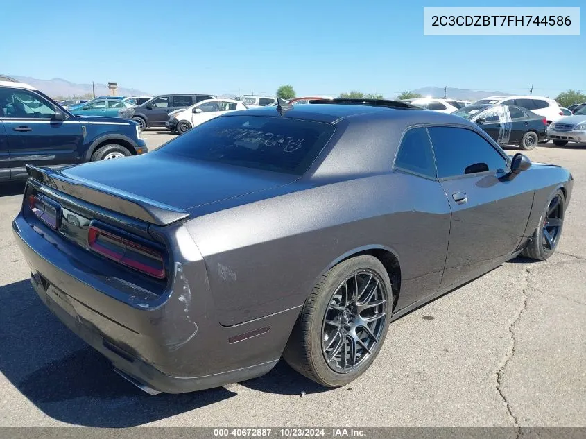 2C3CDZBT7FH744586 2015 Dodge Challenger R/T Plus