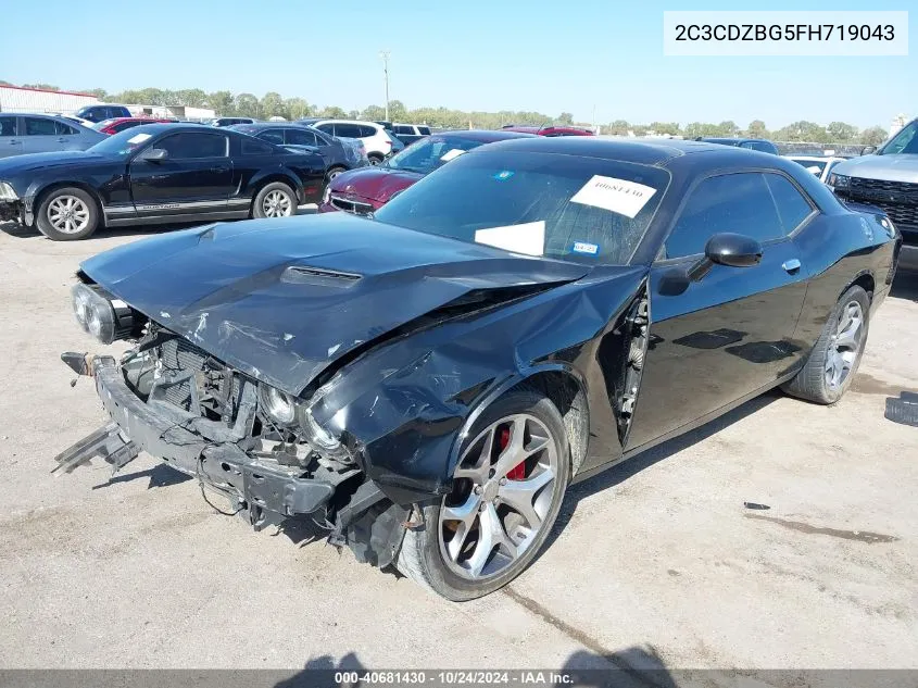 2015 Dodge Challenger Sxt Plus VIN: 2C3CDZBG5FH719043 Lot: 40681430