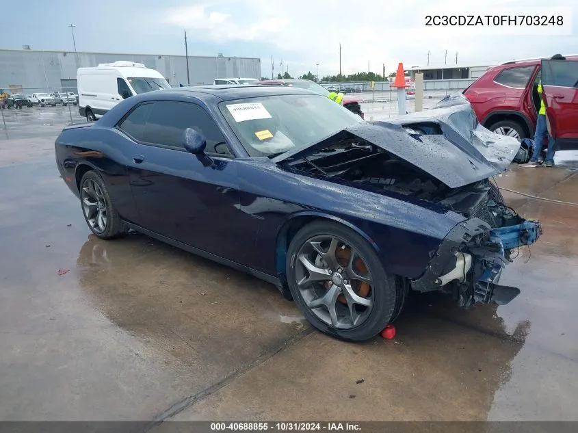 2015 Dodge Challenger R/T VIN: 2C3CDZAT0FH703248 Lot: 40688855