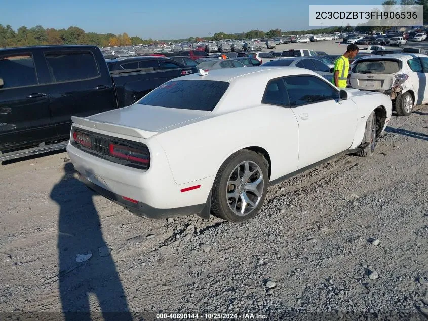 2015 Dodge Challenger R/T Plus VIN: 2C3CDZBT3FH906536 Lot: 40690144