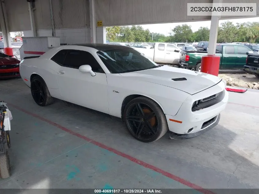 2015 Dodge Challenger Sxt VIN: 2C3CDZAG3FH878175 Lot: 40691817