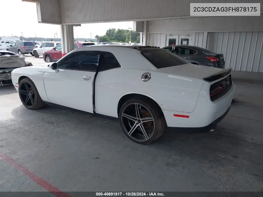 2015 Dodge Challenger Sxt VIN: 2C3CDZAG3FH878175 Lot: 40691817