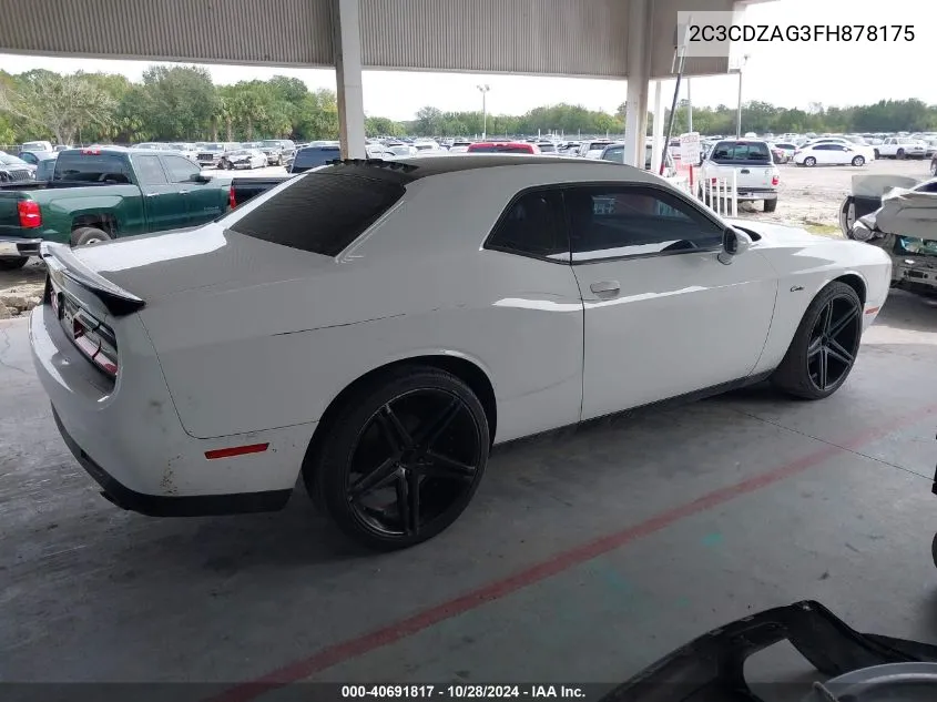 2015 Dodge Challenger Sxt VIN: 2C3CDZAG3FH878175 Lot: 40691817