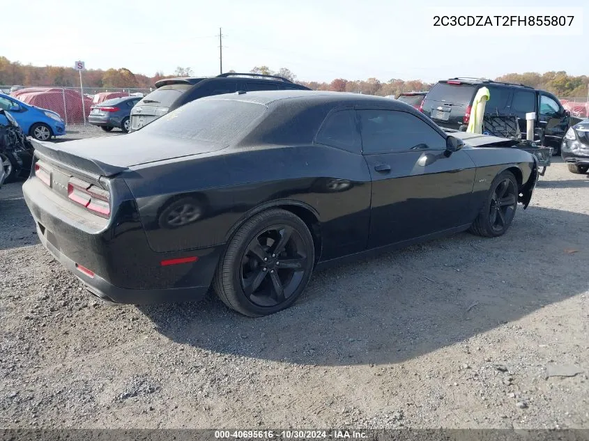 2015 Dodge Challenger Sxt Or R/T VIN: 2C3CDZAT2FH855807 Lot: 40695616