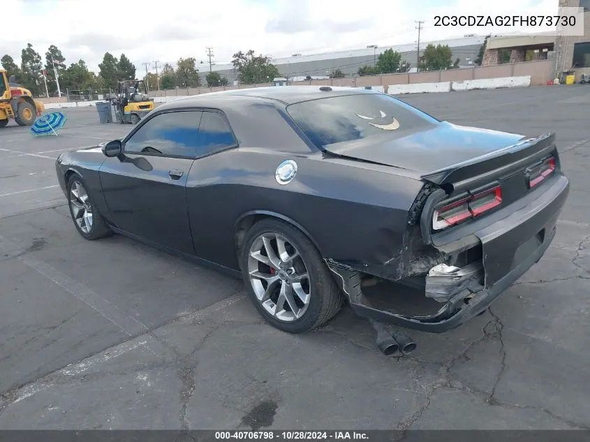 2015 Dodge Challenger Sxt Or R/T VIN: 2C3CDZAG2FH873730 Lot: 40706798