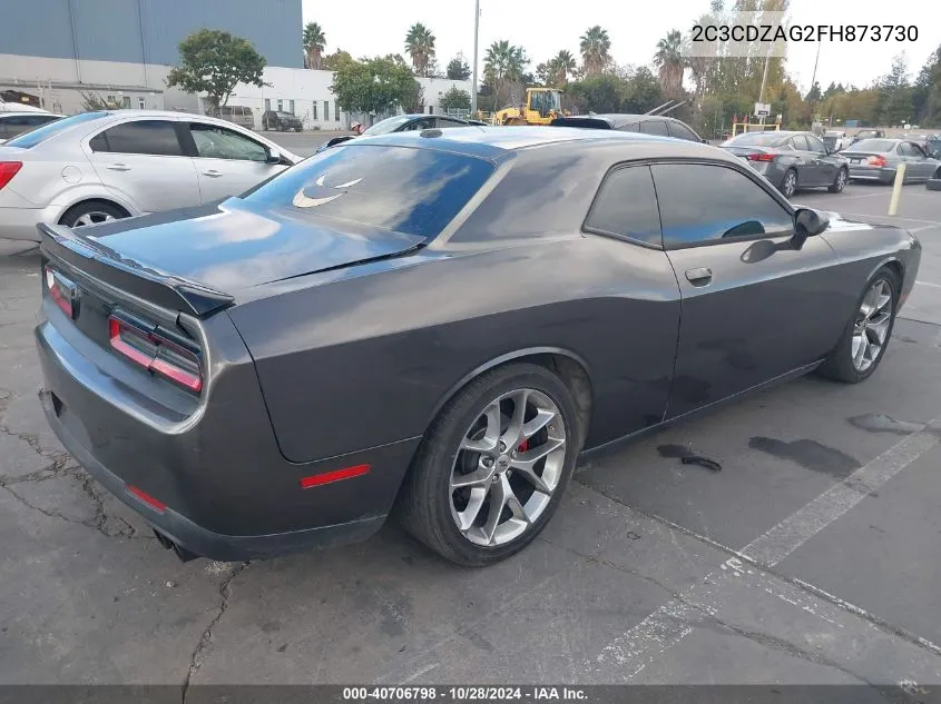 2015 Dodge Challenger Sxt Or R/T VIN: 2C3CDZAG2FH873730 Lot: 40706798