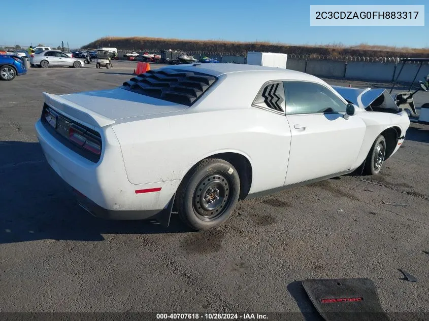 2015 Dodge Challenger Sxt VIN: 2C3CDZAG0FH883317 Lot: 40707618