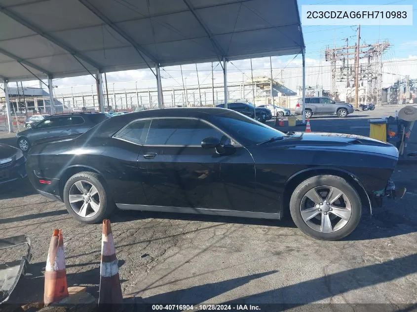 2C3CDZAG6FH710983 2015 Dodge Challenger Sxt