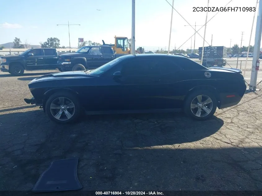 2015 Dodge Challenger Sxt VIN: 2C3CDZAG6FH710983 Lot: 40716904