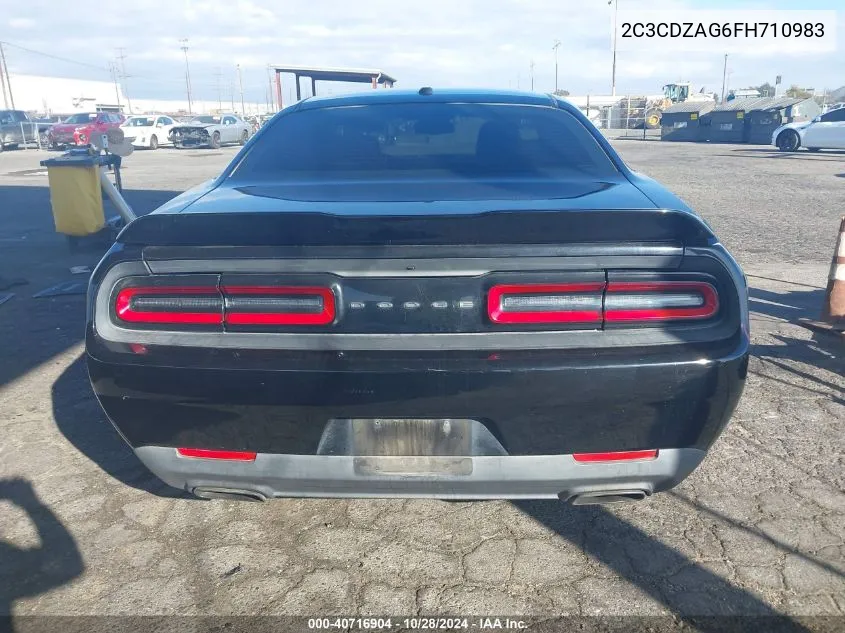 2C3CDZAG6FH710983 2015 Dodge Challenger Sxt