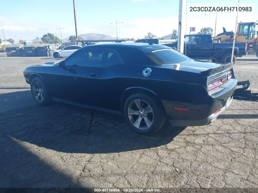 2015 Dodge Challenger Sxt VIN: 2C3CDZAG6FH710983 Lot: 40716904