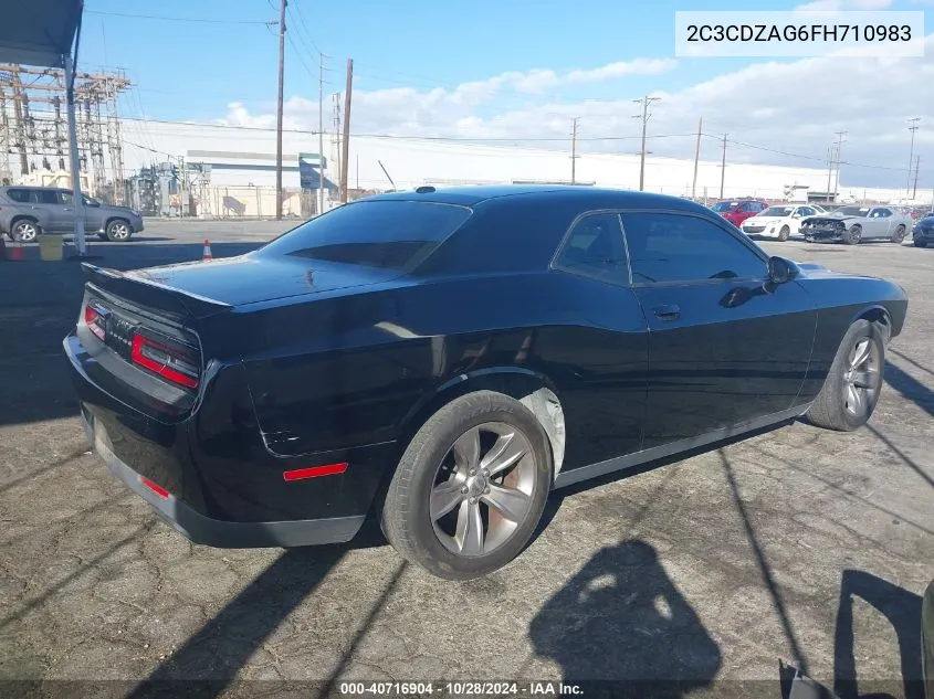 2015 Dodge Challenger Sxt VIN: 2C3CDZAG6FH710983 Lot: 40716904