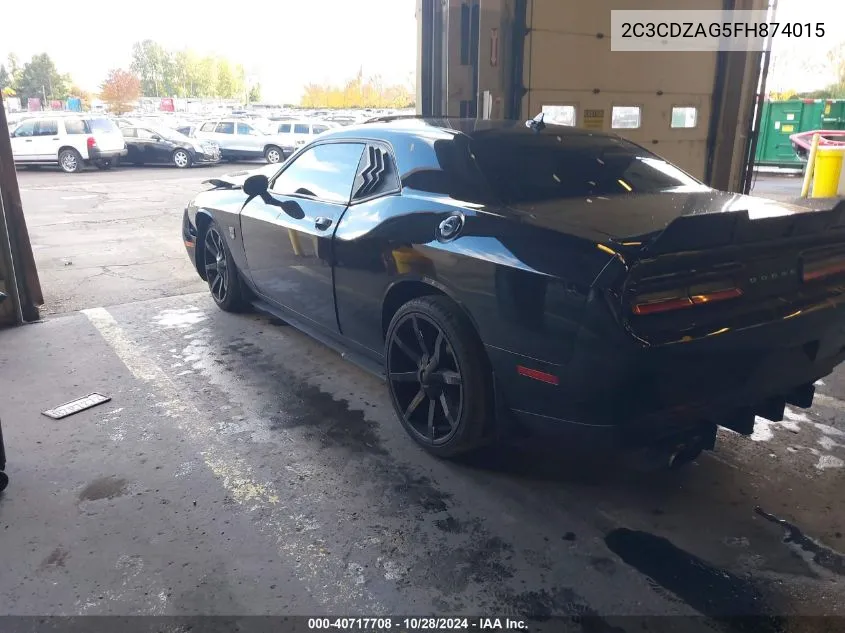 2C3CDZAG5FH874015 2015 Dodge Challenger Sxt