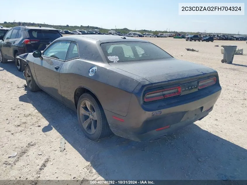 2C3CDZAG2FH704324 2015 Dodge Challenger Sxt