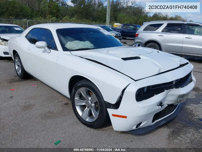 2015 Dodge Challenger Sxt VIN: 2C3CDZAG1FH740408 Lot: 40768093