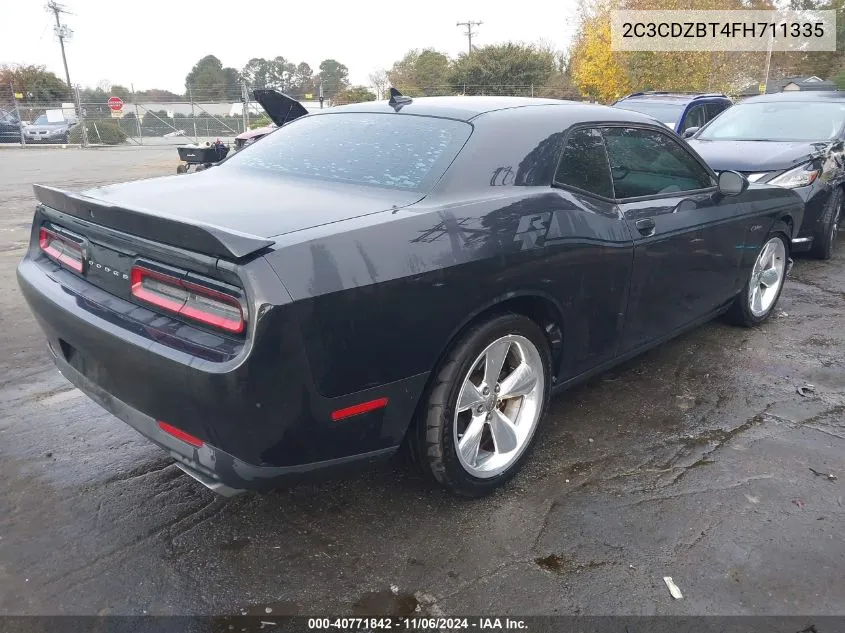 2015 Dodge Challenger R/T Plus VIN: 2C3CDZBT4FH711335 Lot: 40771842