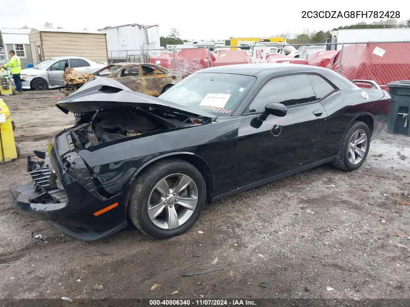 2015 Dodge Challenger Sxt VIN: 2C3CDZAG8FH782428 Lot: 40806340