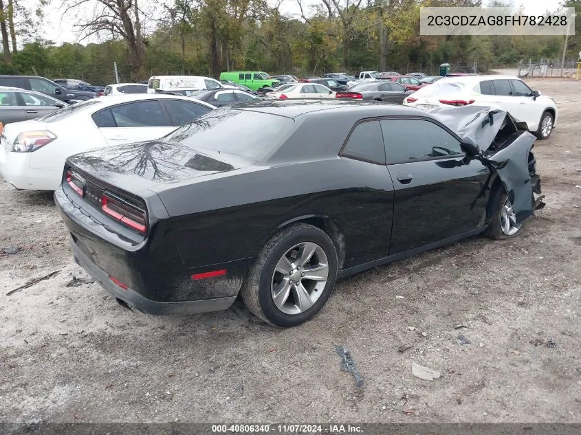 2015 Dodge Challenger Sxt VIN: 2C3CDZAG8FH782428 Lot: 40806340