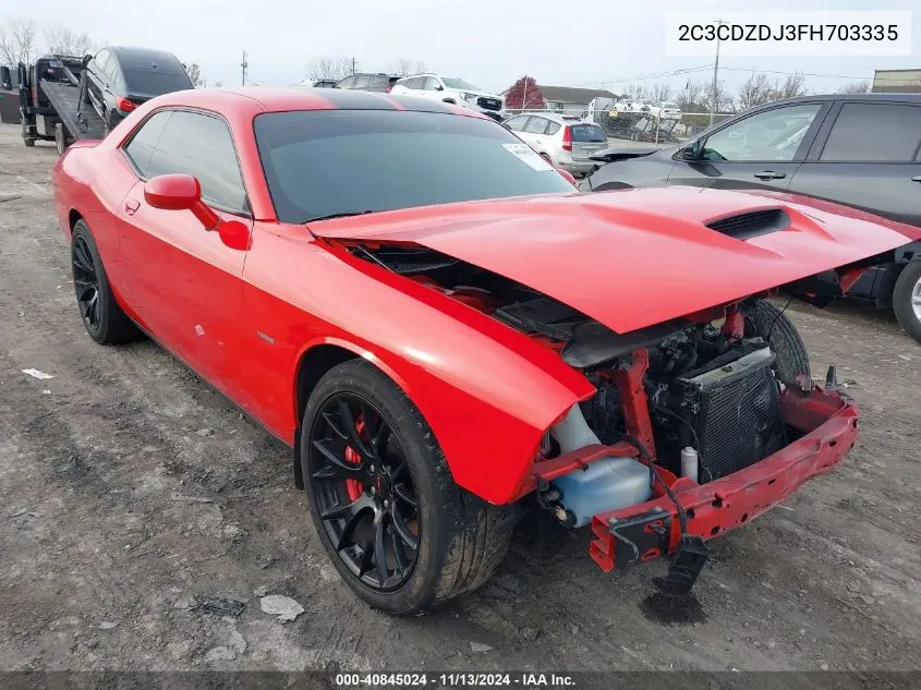 2C3CDZDJ3FH703335 2015 Dodge Challenger Srt 392