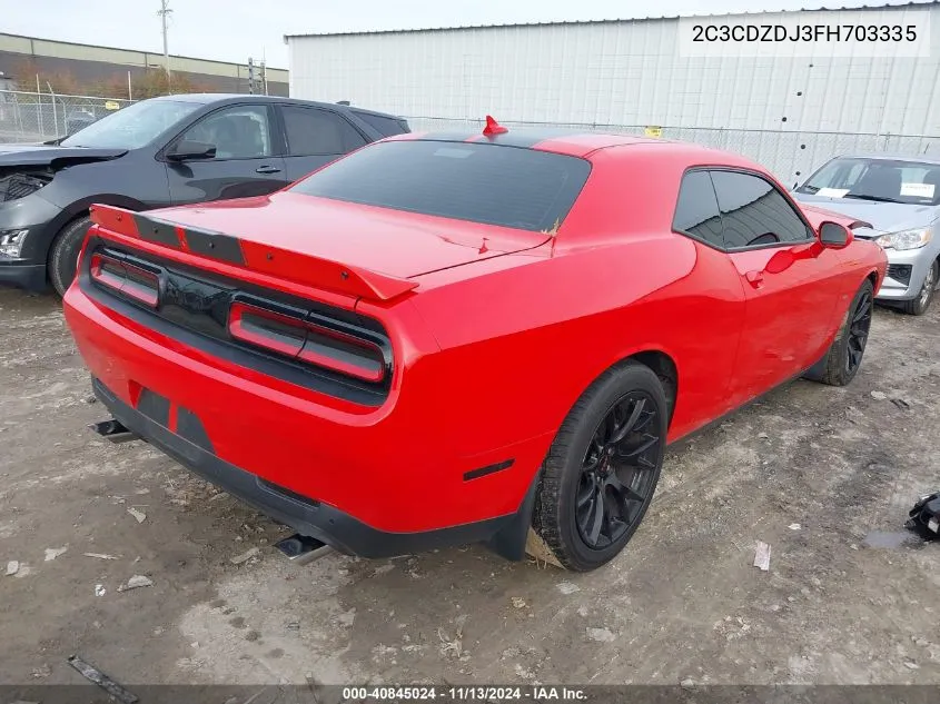 2C3CDZDJ3FH703335 2015 Dodge Challenger Srt 392