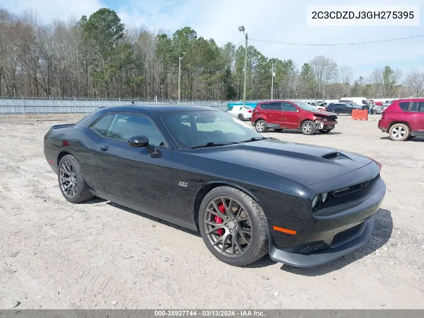 2016 Dodge Challenger Srt 392 VIN: 2C3CDZDJ3GH275395 Lot: 38927744