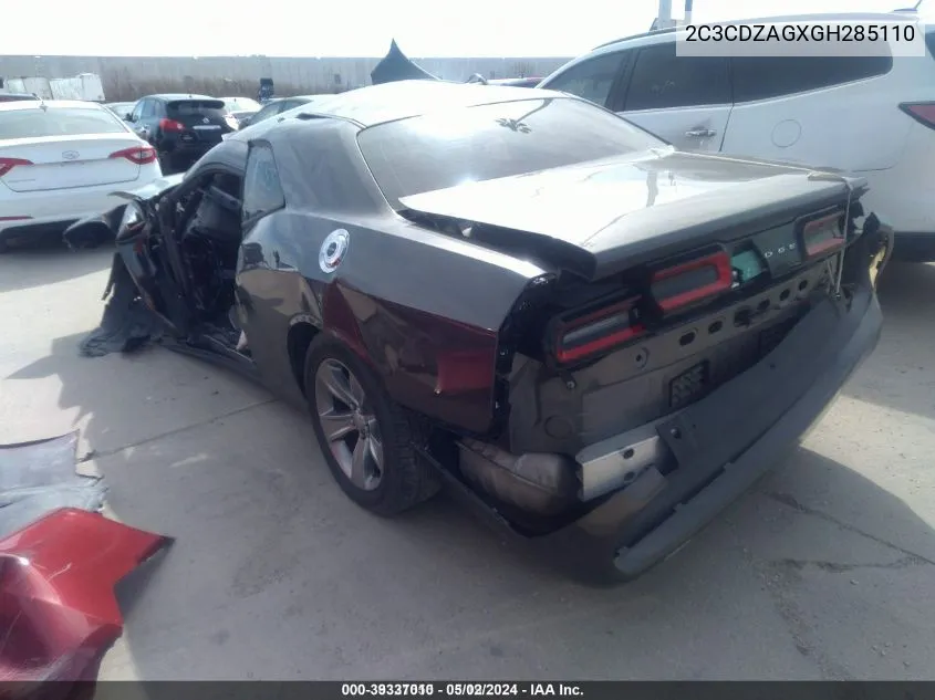 2C3CDZAGXGH285110 2016 Dodge Challenger Sxt