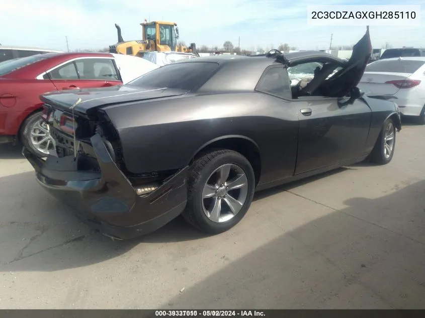 2C3CDZAGXGH285110 2016 Dodge Challenger Sxt