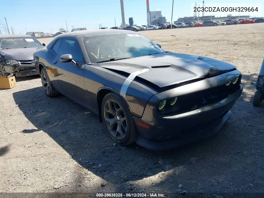 2C3CDZAG0GH329664 2016 Dodge Challenger Sxt Plus