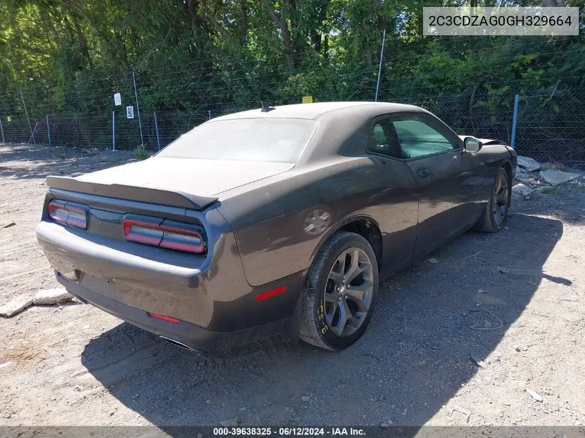 2C3CDZAG0GH329664 2016 Dodge Challenger Sxt Plus