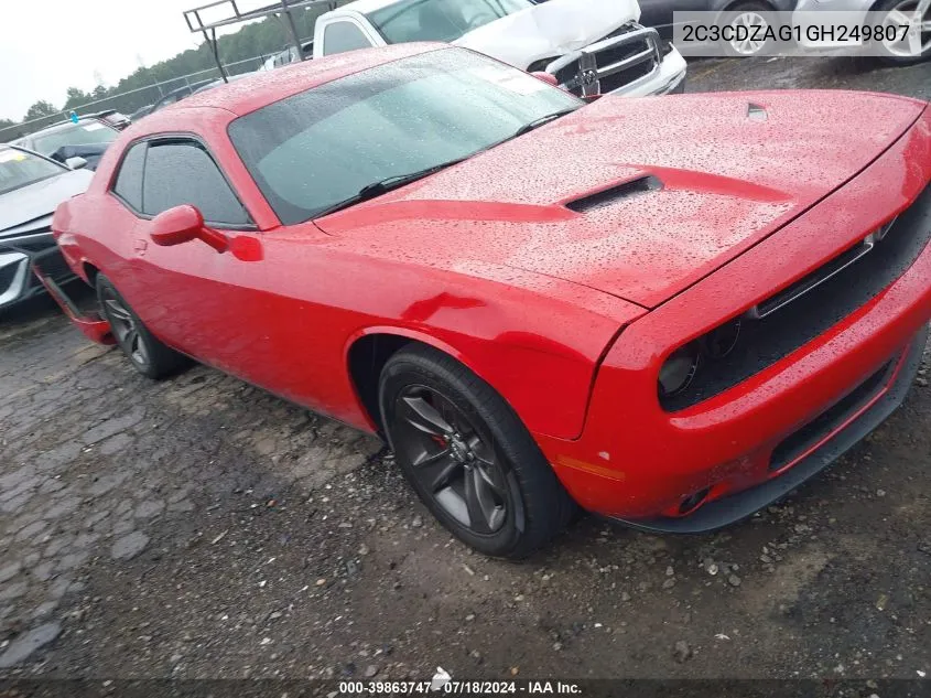 2016 Dodge Challenger Sxt VIN: 2C3CDZAG1GH249807 Lot: 39863747