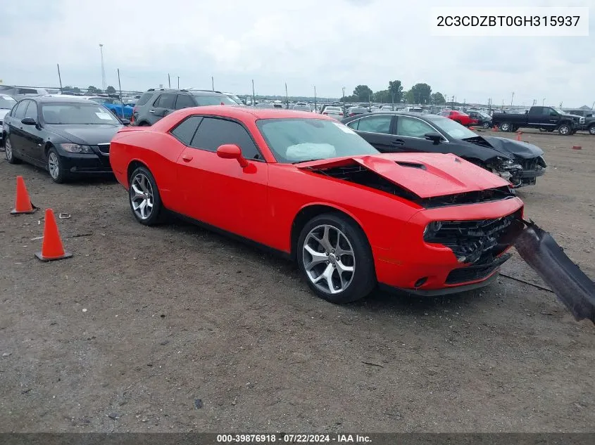 2C3CDZBT0GH315937 2016 Dodge Challenger R/T Plus