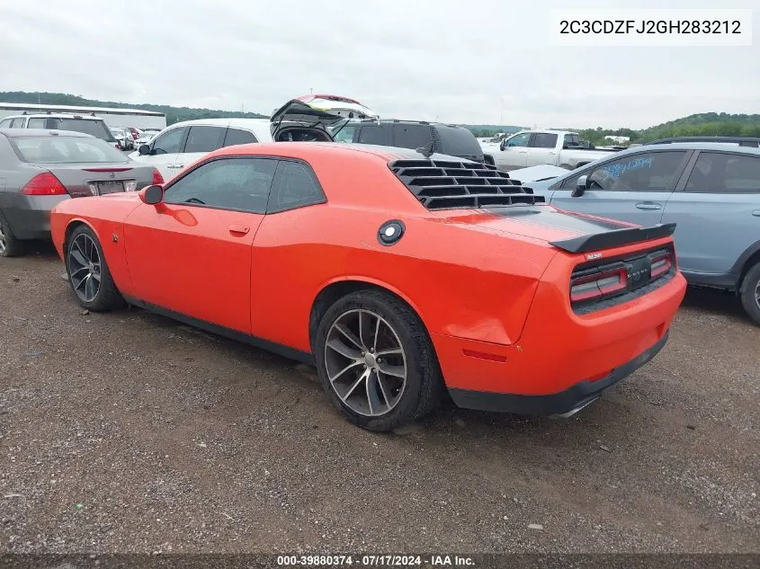 2016 Dodge Challenger 392 Hemi Scat Pack Shaker VIN: 2C3CDZFJ2GH283212 Lot: 39880374