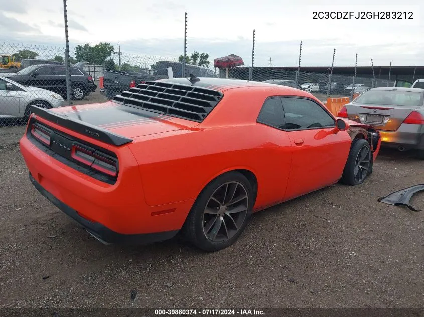 2016 Dodge Challenger 392 Hemi Scat Pack Shaker VIN: 2C3CDZFJ2GH283212 Lot: 39880374