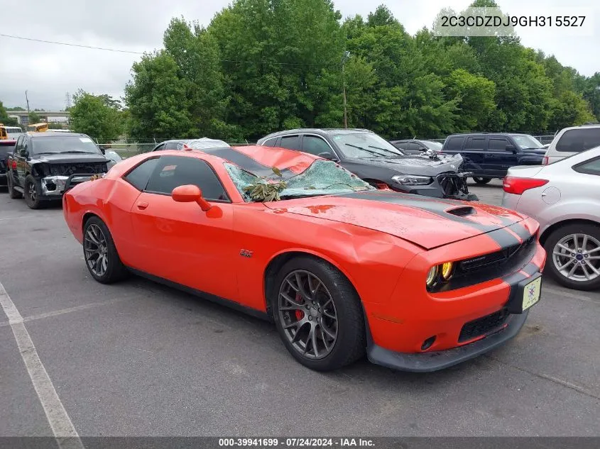 2016 Dodge Challenger Srt 392 VIN: 2C3CDZDJ9GH315527 Lot: 39941699