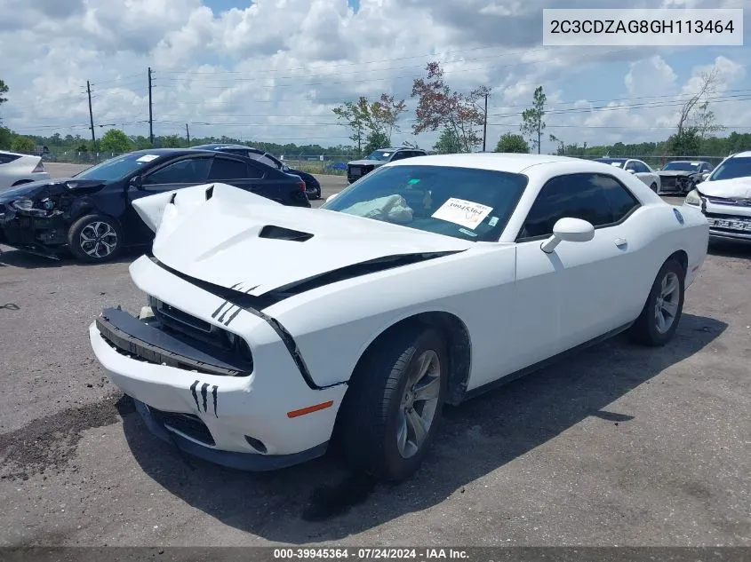 2C3CDZAG8GH113464 2016 Dodge Challenger Sxt