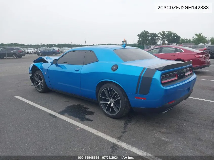 2C3CDZFJ2GH142883 2016 Dodge Challenger R/T Scat Pack