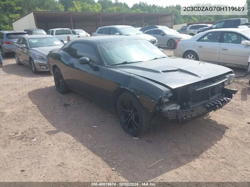 2C3CDZAG7GH119689 2016 Dodge Challenger Sxt Plus