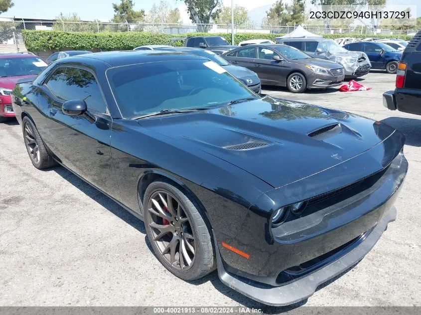 2C3CDZC94GH137291 2016 Dodge Challenger Srt Hellcat