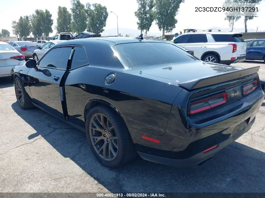 2C3CDZC94GH137291 2016 Dodge Challenger Srt Hellcat