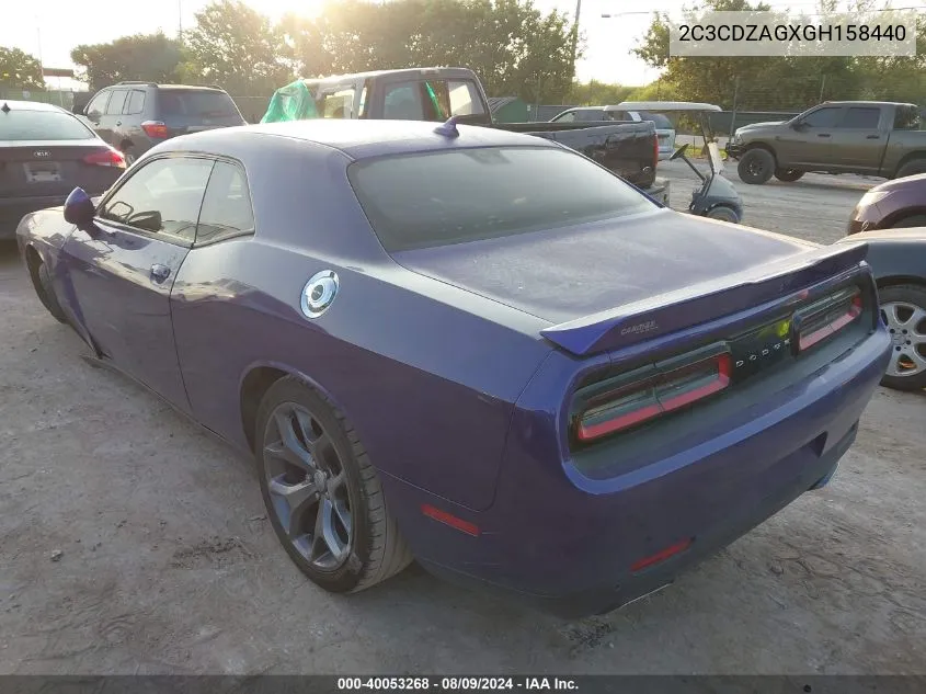 2C3CDZAGXGH158440 2016 Dodge Challenger Sxt Plus