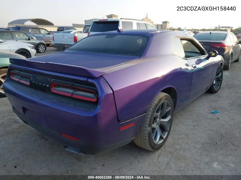 2C3CDZAGXGH158440 2016 Dodge Challenger Sxt Plus